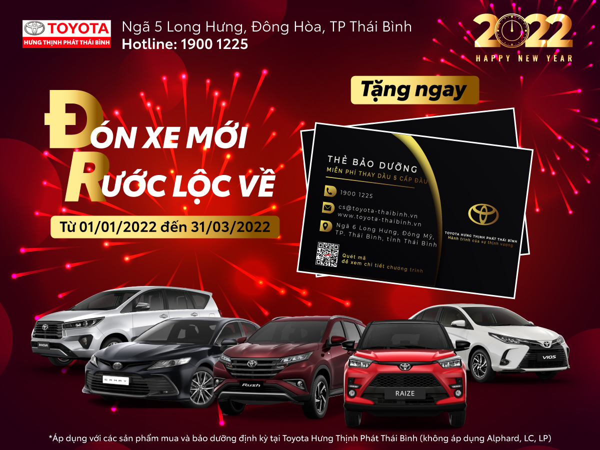 Đón xe mới, rước lộc về: Toyota Hưng Thịnh Phát Thái Bình tặng quà hết ý
